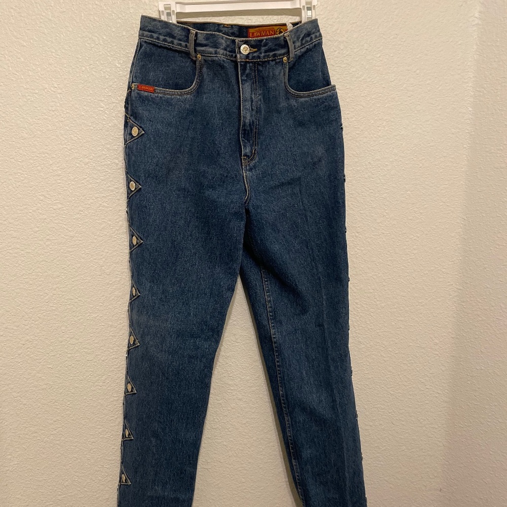 Bare back studded Lawman jeans